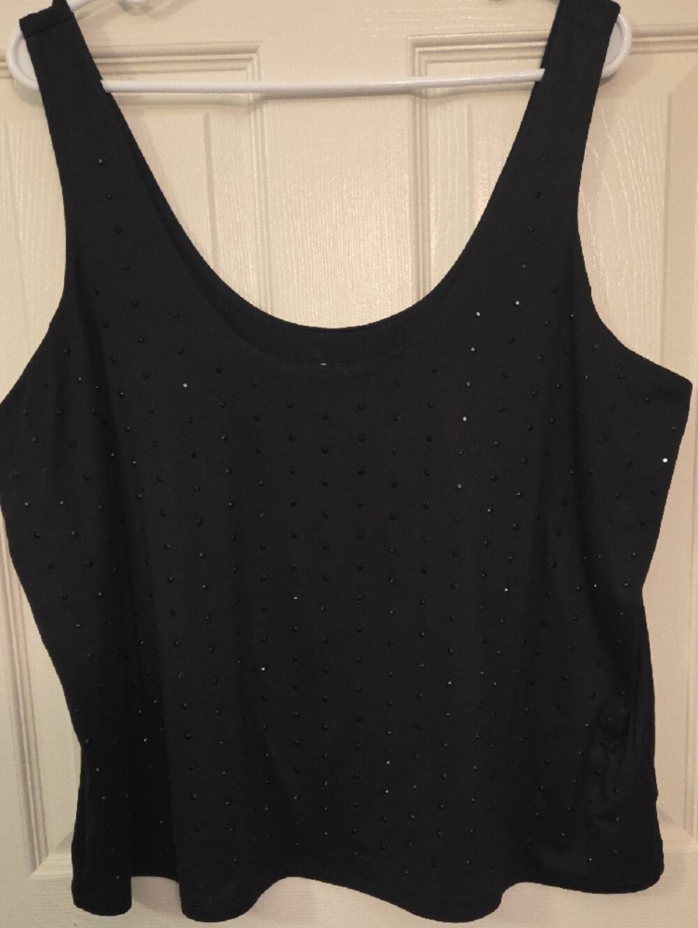 Express Black Scoop Neck Tank with Embellishments XL